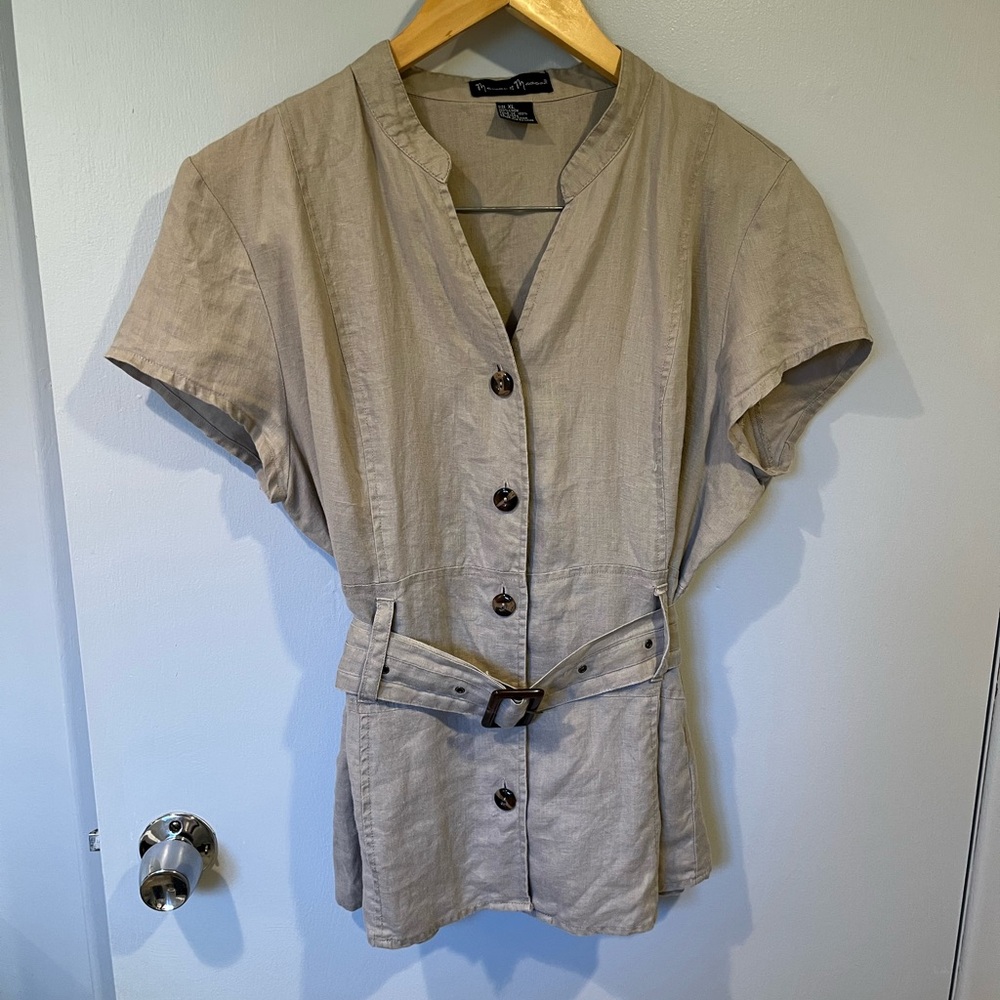 Mercer & Madison Linen Blouse/ jacket